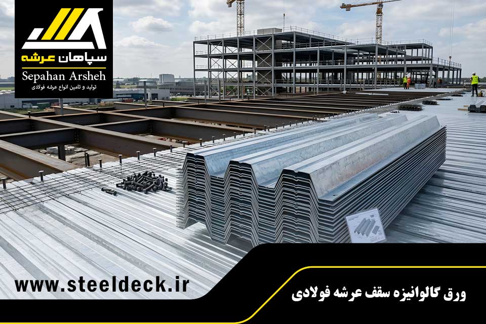 ورق گالوانیزه سقف عرشه فولادی