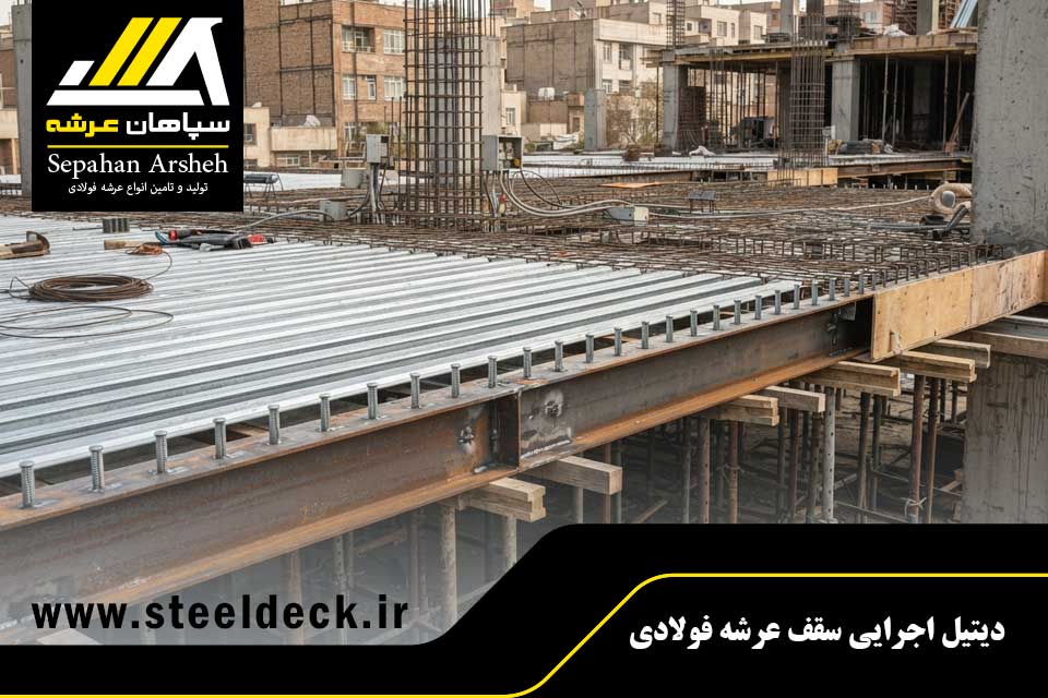 دیتیل اجرایی سقف عرشه فولادی