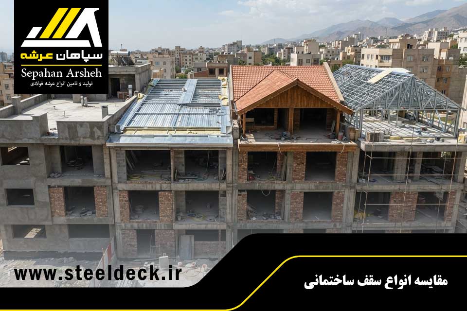مقایسه انواع سقف ساختمانی